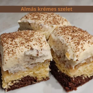 Almás-krémes szelet